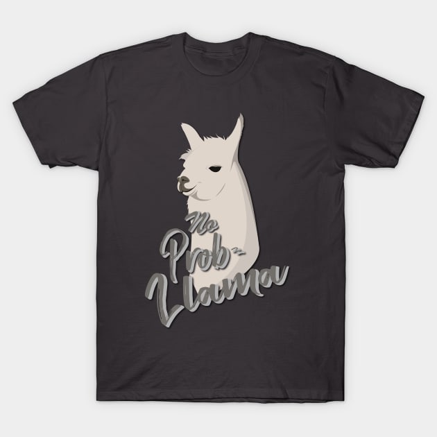 Cool llama no probllama T-Shirt by Marzuqi che rose